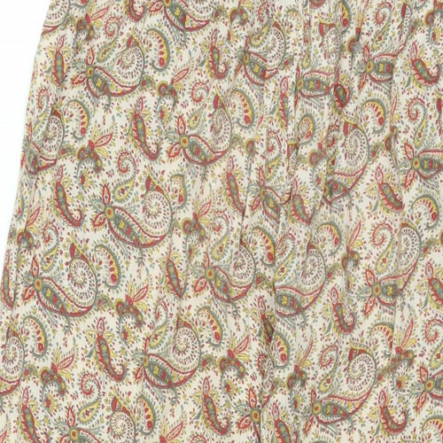 Ralph Lauren Womens Multicoloured Paisley Cotton Harem Trousers Size M L26 in Regular Drawstring