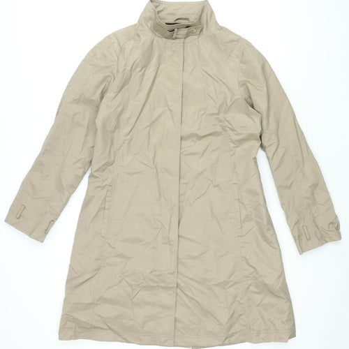 John Lewis Womens Brown Trench Coat Coat Size 12 Button