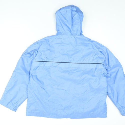 Joie De Vivre Womens Blue Windbreaker Jacket Size 18 Zip