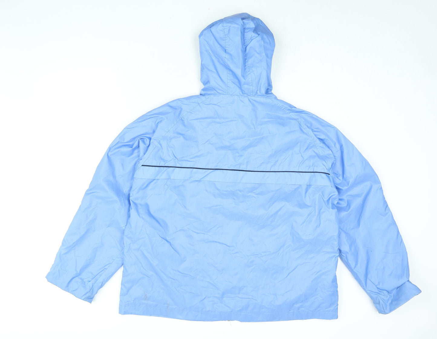 Joie De Vivre Womens Blue Windbreaker Jacket Size 18 Zip