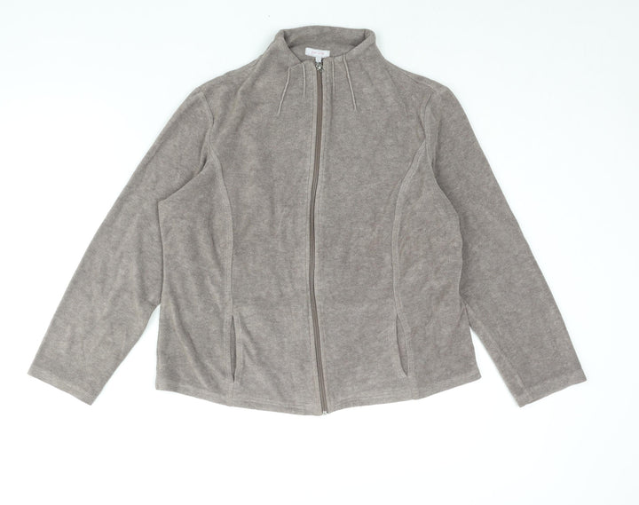 Per Una Womens Brown Jacket Size L Zip