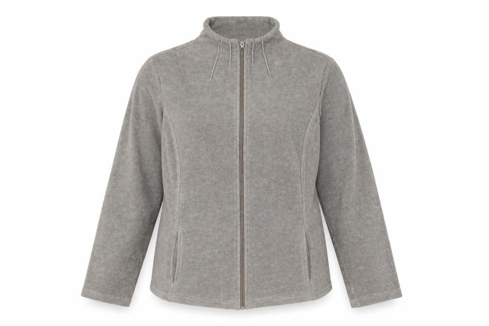 Front view of Per Una women’s brown jacket, size L, zip