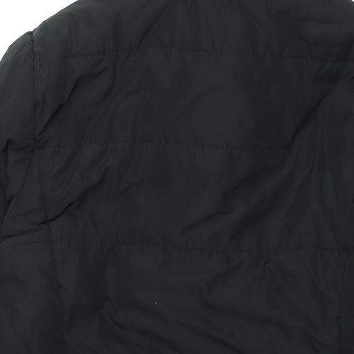 M&Co Womens Black Overcoat Coat Size 14 Zip