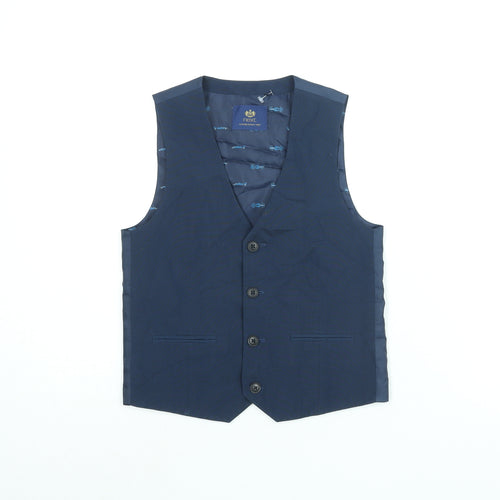 NEXT Boys Blue Jacket Waistcoat Size 9 Years Button