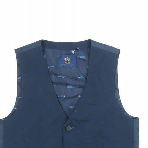 NEXT Boys Blue Jacket Waistcoat Size 9 Years Button