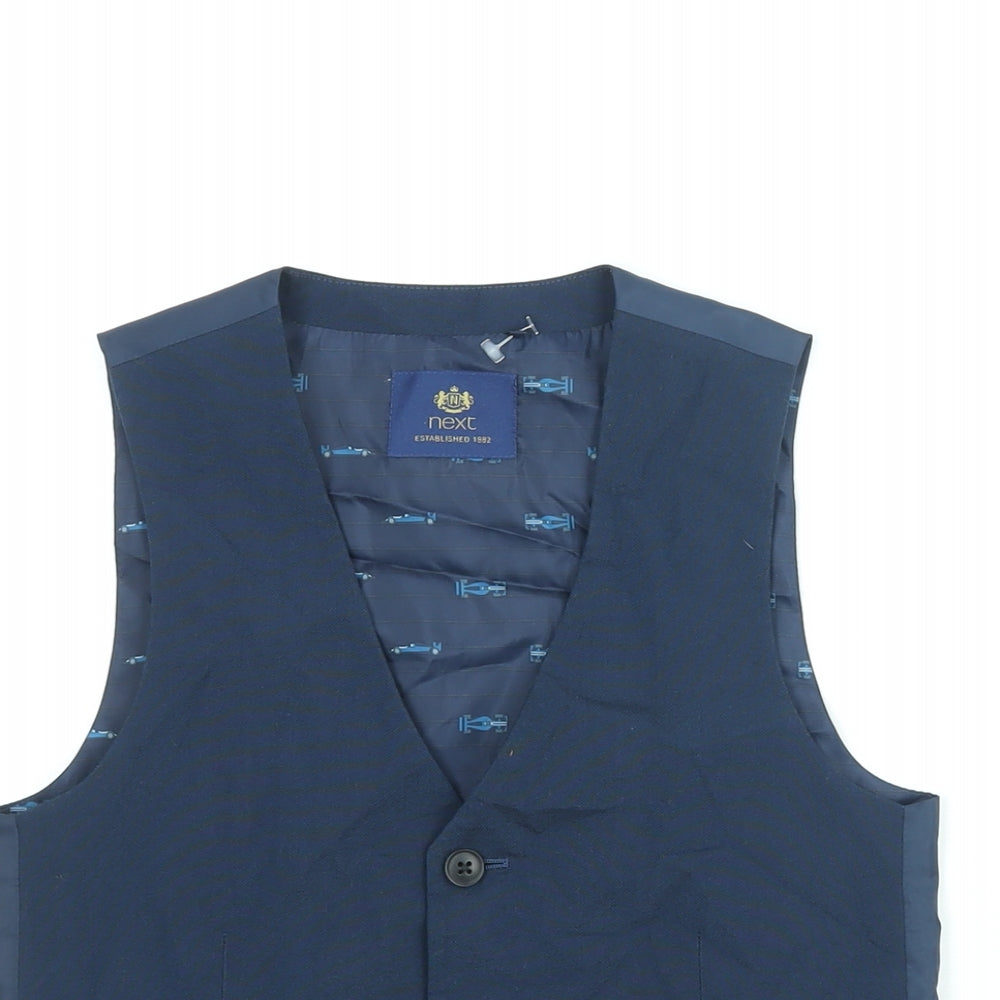 NEXT Boys Blue Jacket Waistcoat Size 9 Years Button