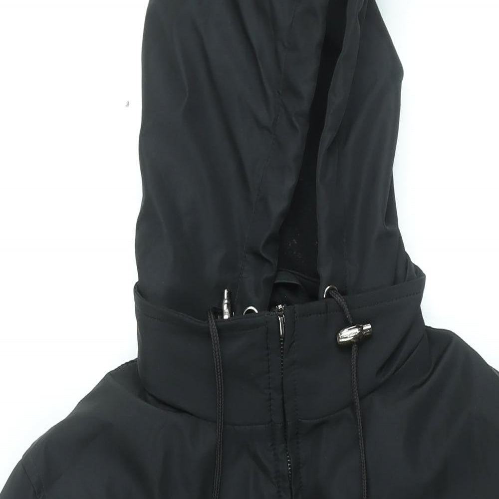 Rosetti Womens Black Parka Coat Size 12 Zip