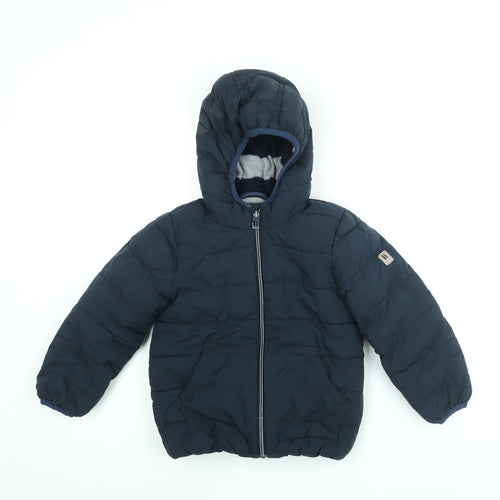 NEXT Boys Blue Puffer Jacket Jacket Size 4-5 Years Zip