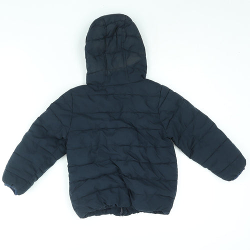 NEXT Boys Blue Puffer Jacket Jacket Size 4-5 Years Zip