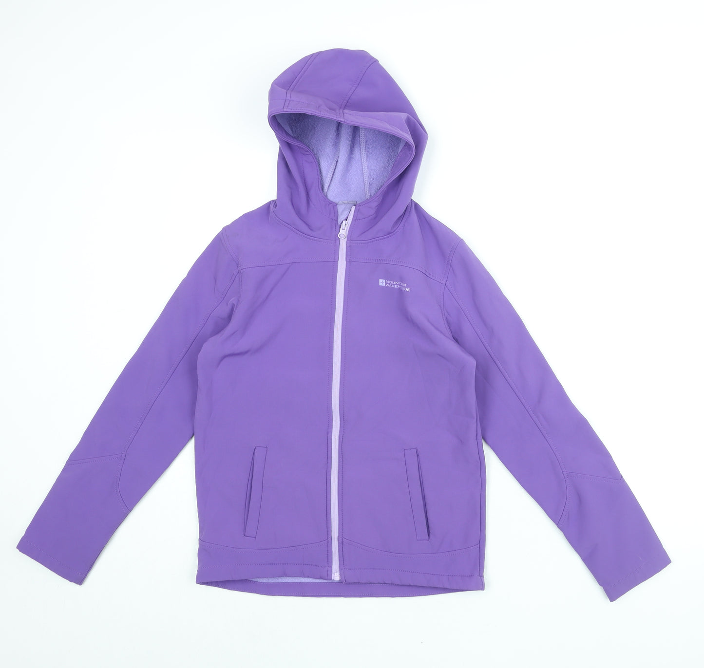 Mountain Warehouse Girls Purple Jacket Size 11-12 Years Zip - Logo Softshell