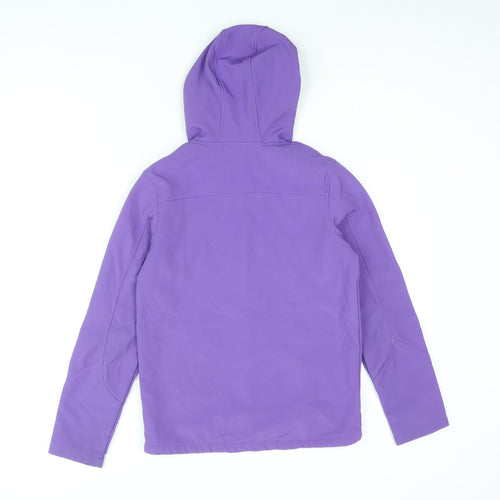 Mountain Warehouse Girls Purple Jacket Size 11-12 Years Zip - Logo Softshell