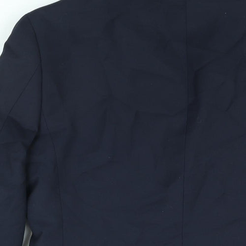 H&M Mens Blue Polyester Jacket Suit Jacket Size 34 Regular