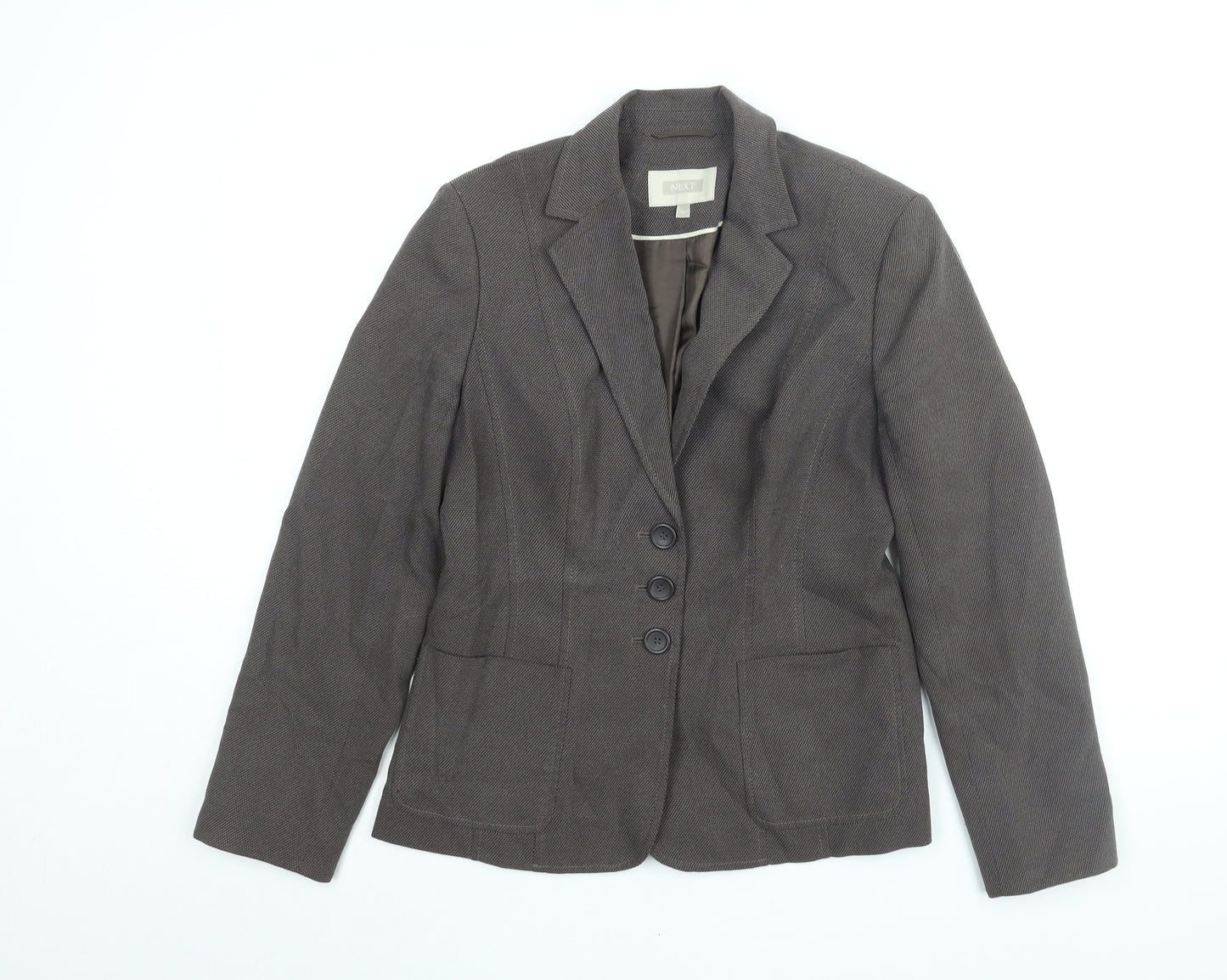 NEXT Womens Brown Jacket Blazer Size 10 Button