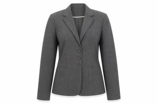Front view of Next women’s brown jacket blazer, size UK 10, button
