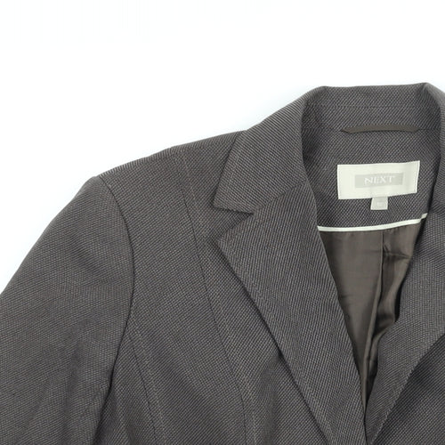 NEXT Womens Brown Jacket Blazer Size 10 Button