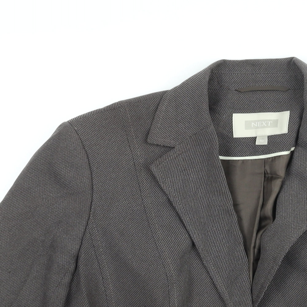 NEXT Womens Brown Jacket Blazer Size 10 Button