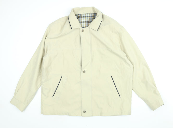 Essentials Mens Beige Jacket Size XL Zip - Vintage