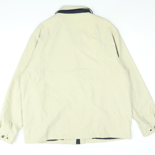 Essentials Mens Beige Jacket Size XL Zip - Vintage