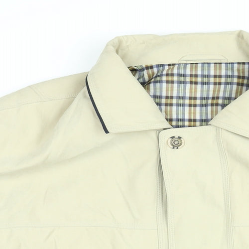 Essentials Mens Beige Jacket Size XL Zip - Vintage