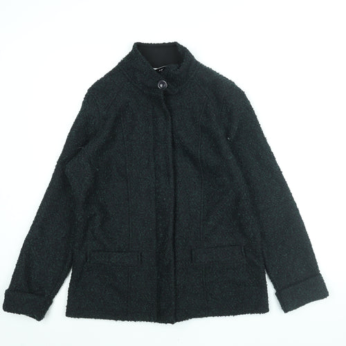 Marks and Spencer Womens Multicoloured Pea Coat Coatigan Size 12 Zip