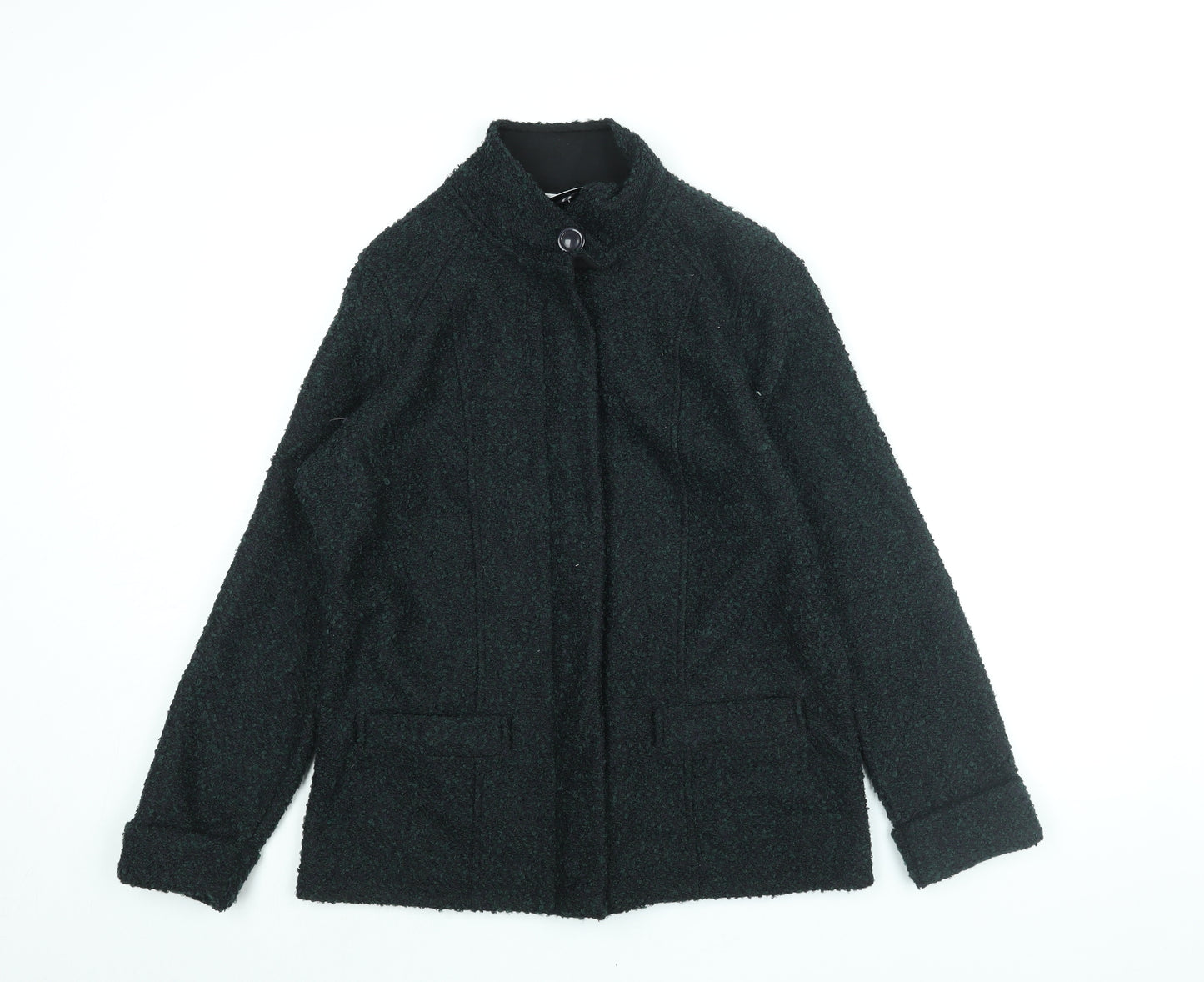 Marks and Spencer Womens Multicoloured Pea Coat Coatigan Size 12 Zip