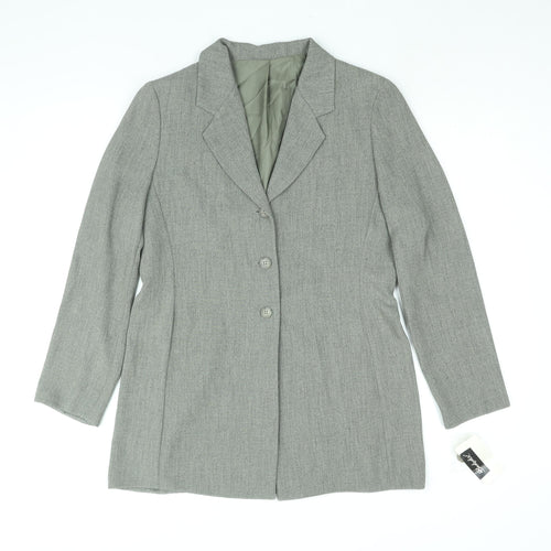 Berkertex Womens Grey Jacket Size 12 Button