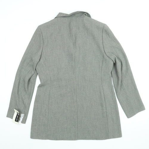 Berkertex Womens Grey Jacket Size 12 Button