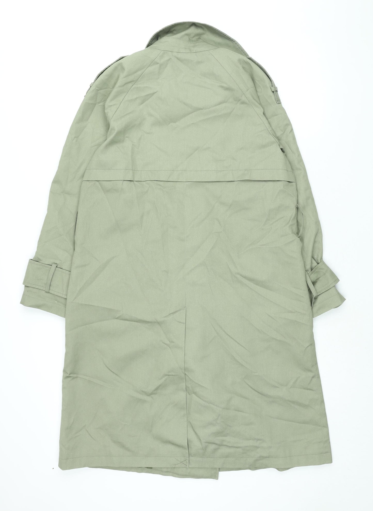 Dorothy Perkins Mens Green Trench Coat Coat Size M Button - Double Breasted