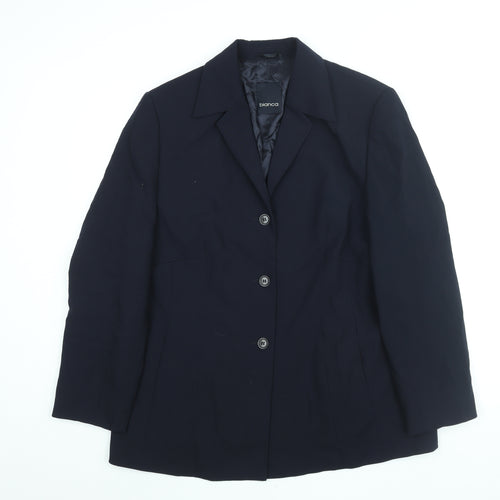Bianca Womens Blue Jacket Size 18 Button