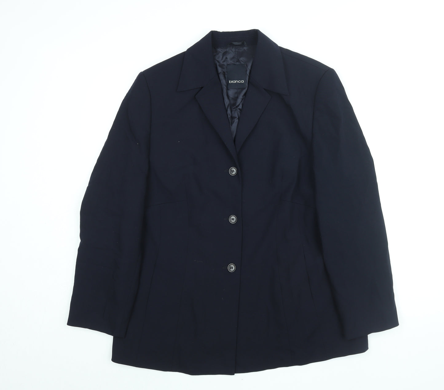Bianca Womens Blue Jacket Size 18 Button