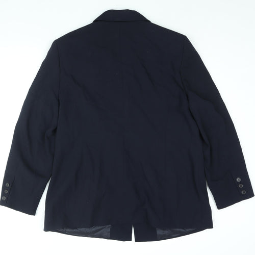 Bianca Womens Blue Jacket Size 18 Button