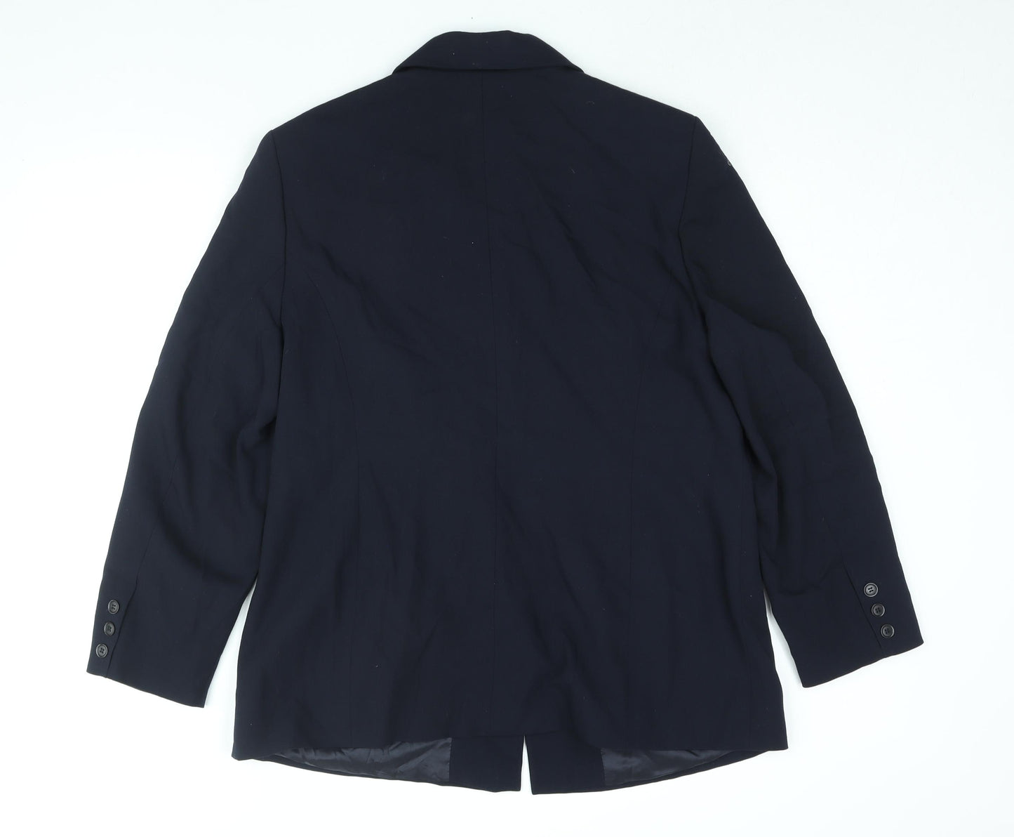Bianca Womens Blue Jacket Size 18 Button