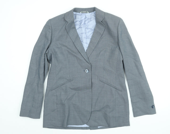 Marks and Spencer Womens Blue Jacket Blazer Size 12 Button