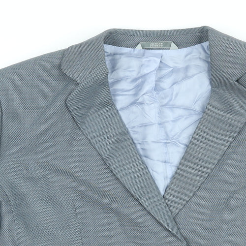 Marks and Spencer Womens Blue Jacket Blazer Size 12 Button