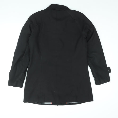 Andrew Marc Womens Black Pea Coat Coat Size S Button