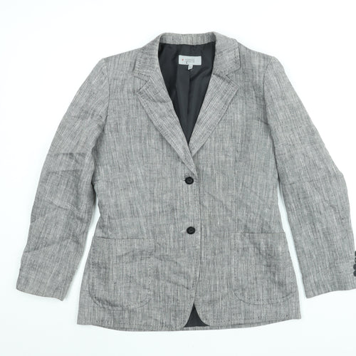 Marks and Spencer Womens Grey Jacket Blazer Size 14 Button