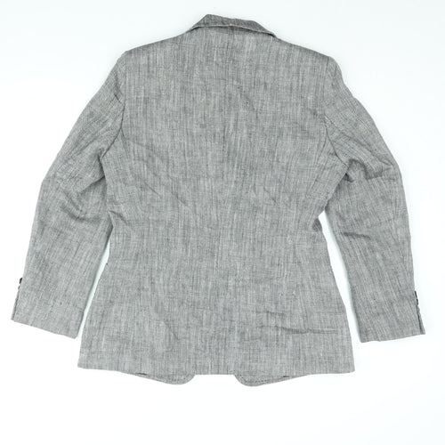 Marks and Spencer Womens Grey Jacket Blazer Size 14 Button