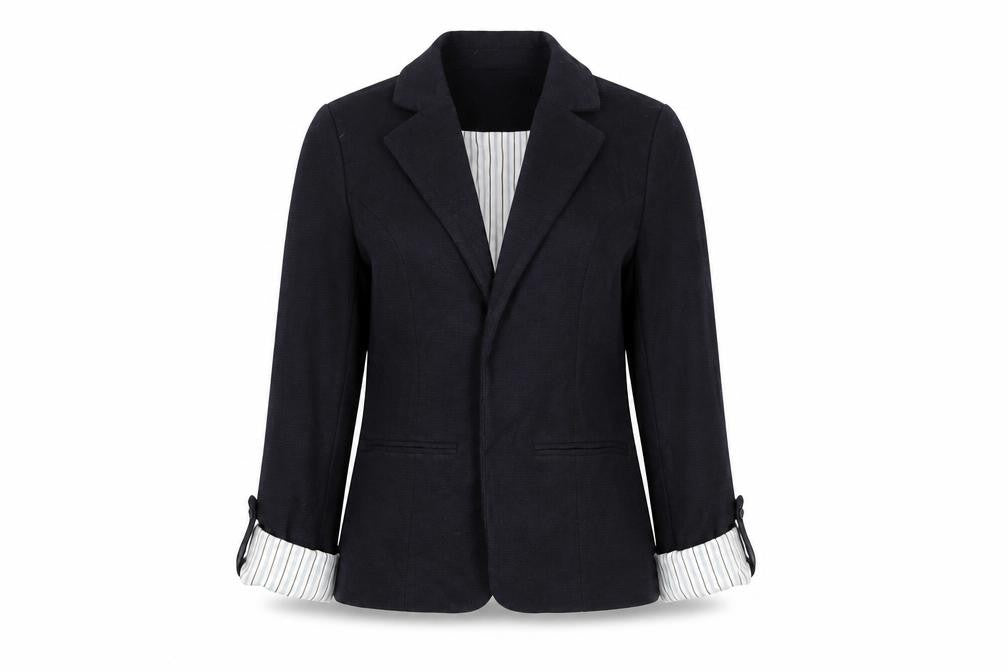 Front view of 41Hawthorn women’s blue jacket blazer, size S