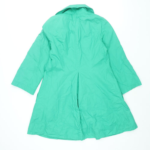 Marks and Spencer Womens Green Pea Coat Coat Size 10 Button