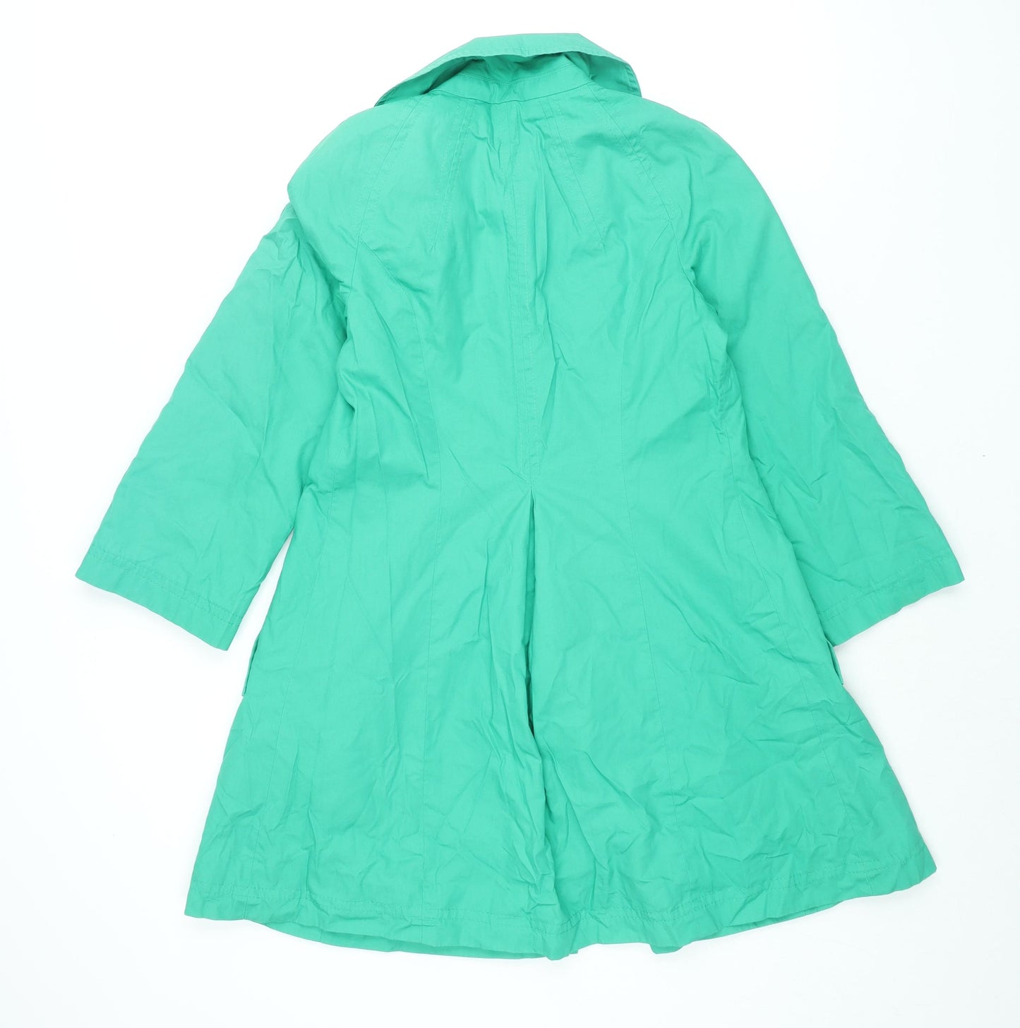 Marks and Spencer Womens Green Pea Coat Coat Size 10 Button