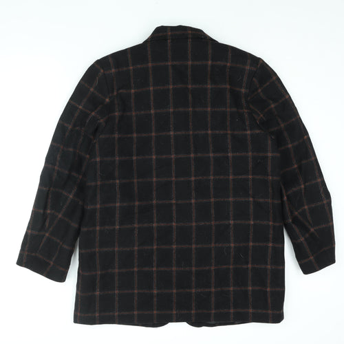 Nightingales Womens Black Check Jacket Blazer Size 16 Button