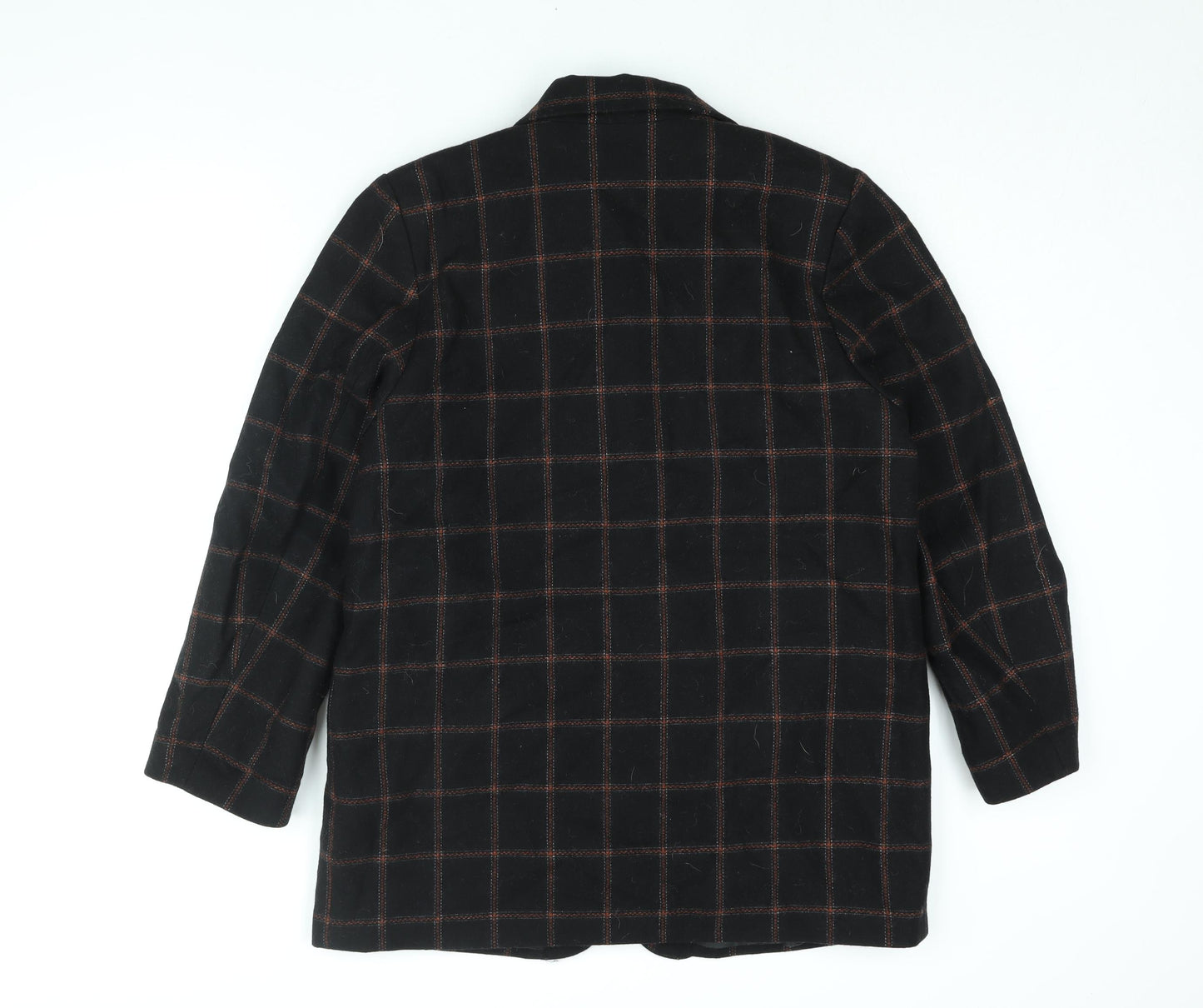 Nightingales Womens Black Check Jacket Blazer Size 16 Button