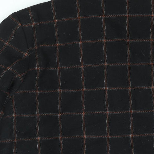 Nightingales Womens Black Check Jacket Blazer Size 16 Button