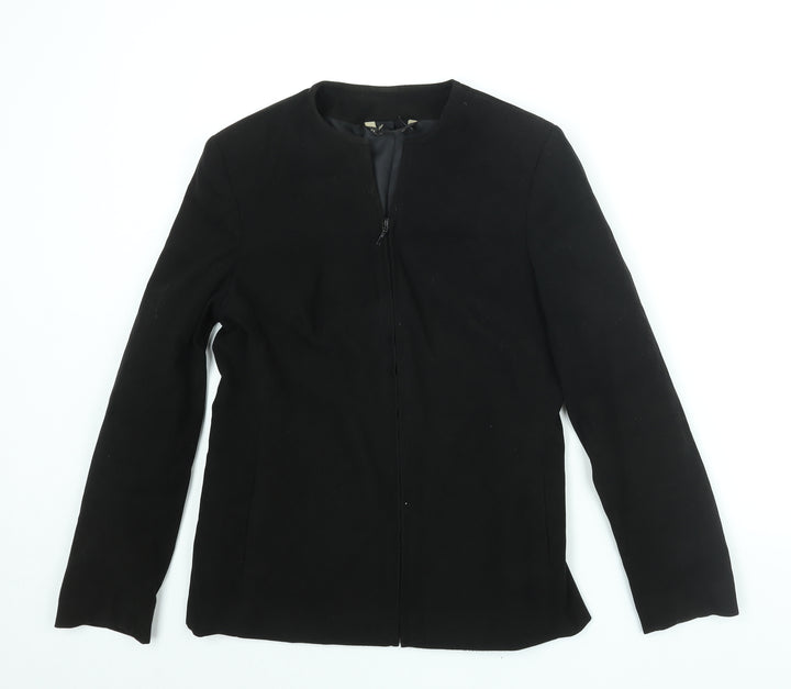 BHS Womens Black Jacket Size 10 Zip