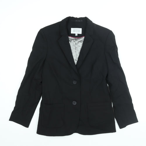 NEXT Womens Black Wool Jacket Suit Jacket Size 8