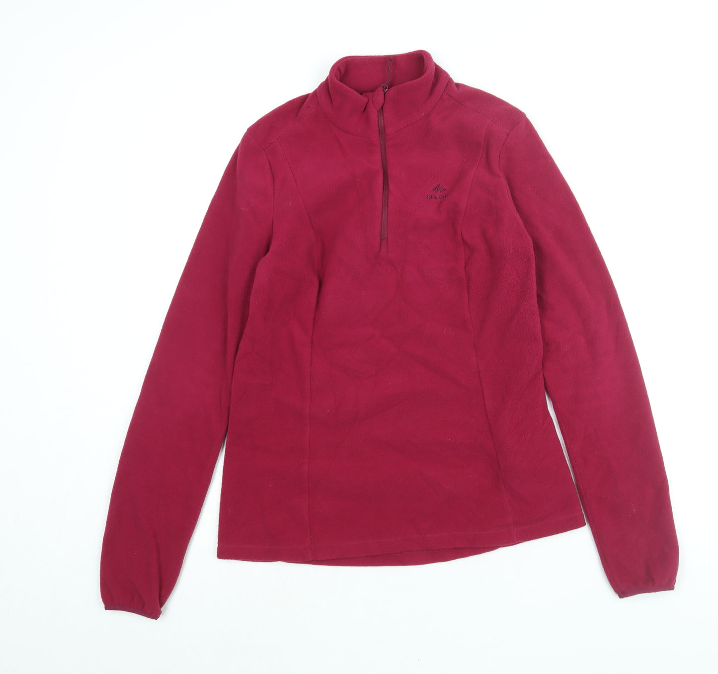 Quechua Womens Pink Polyester Pullover Sweatshirt Size S Zip - Logo