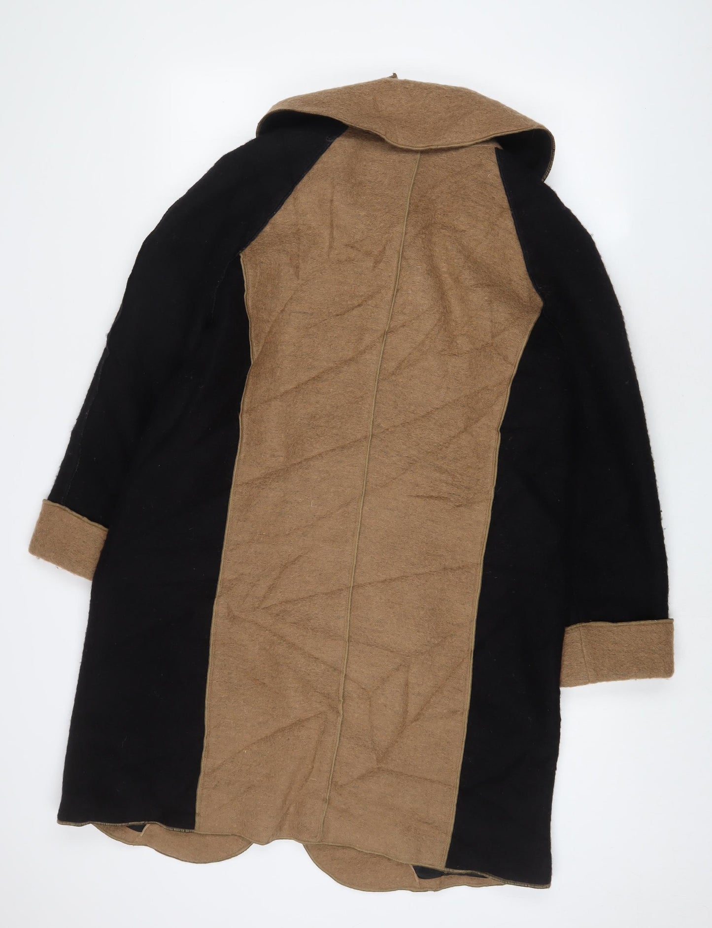 Per Una Womens Black Overcoat Coat Size 14 Button