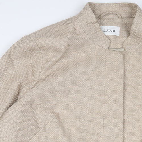 Classic Womens Beige Overcoat Coat Size 22 Button