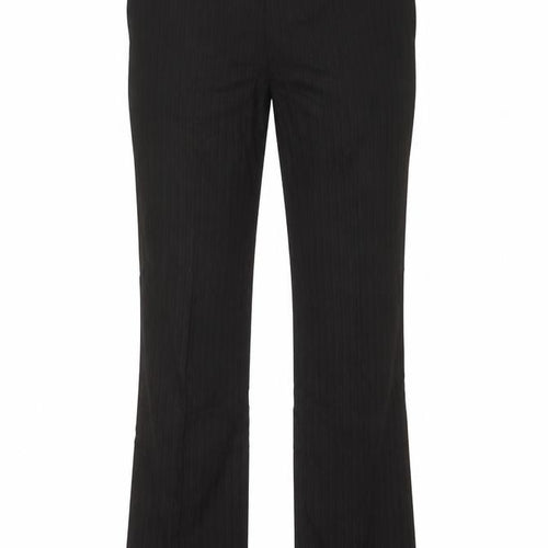 Limehaus Mens Brown Striped Wool Trousers Size 36 in L31 in Regular Hook & Eye