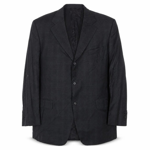 Canali Mens Grey Wool Jacket Suit Jacket Size 44 Regular